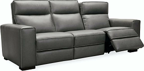 Трехместный кожаный диван с электрическим реклайнером Braeburn