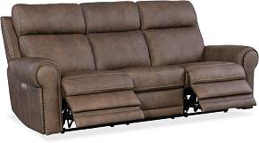 Трехместный диван с реклайнером Duncan (Dark Brown)