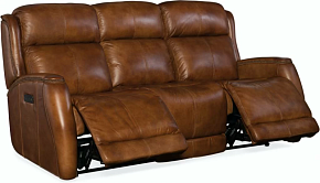 Трехместный кожаный диван с электрическим реклайнером Emerson