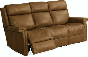 Трехместный кожаный диван с электрическим реклайнером Poise