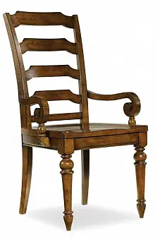 Деревянный стул с подлокотниками Ladderback