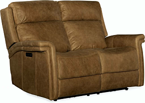 Двухместный кожаный диван с электрическим реклайнером Poise